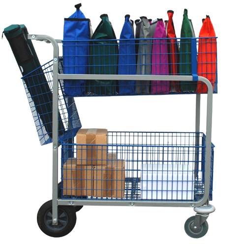 Chariot de distribution de courrier grande capacité