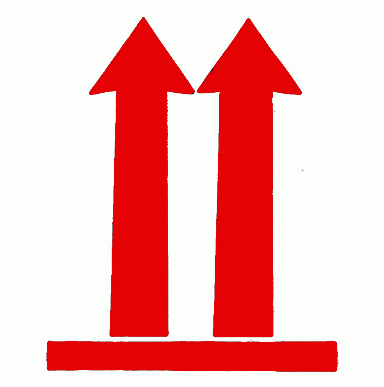 Etiquettes adhésive de signalisation (flèche rouge)