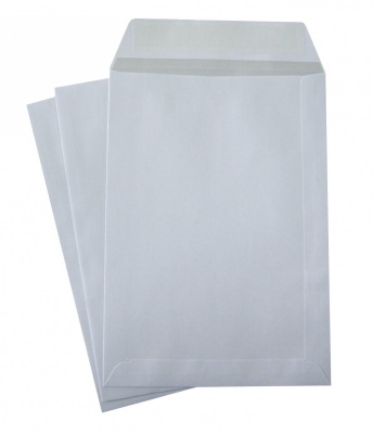 Pochettes velin blanc autocollantes - 162x229 mm - Sans fenêtre