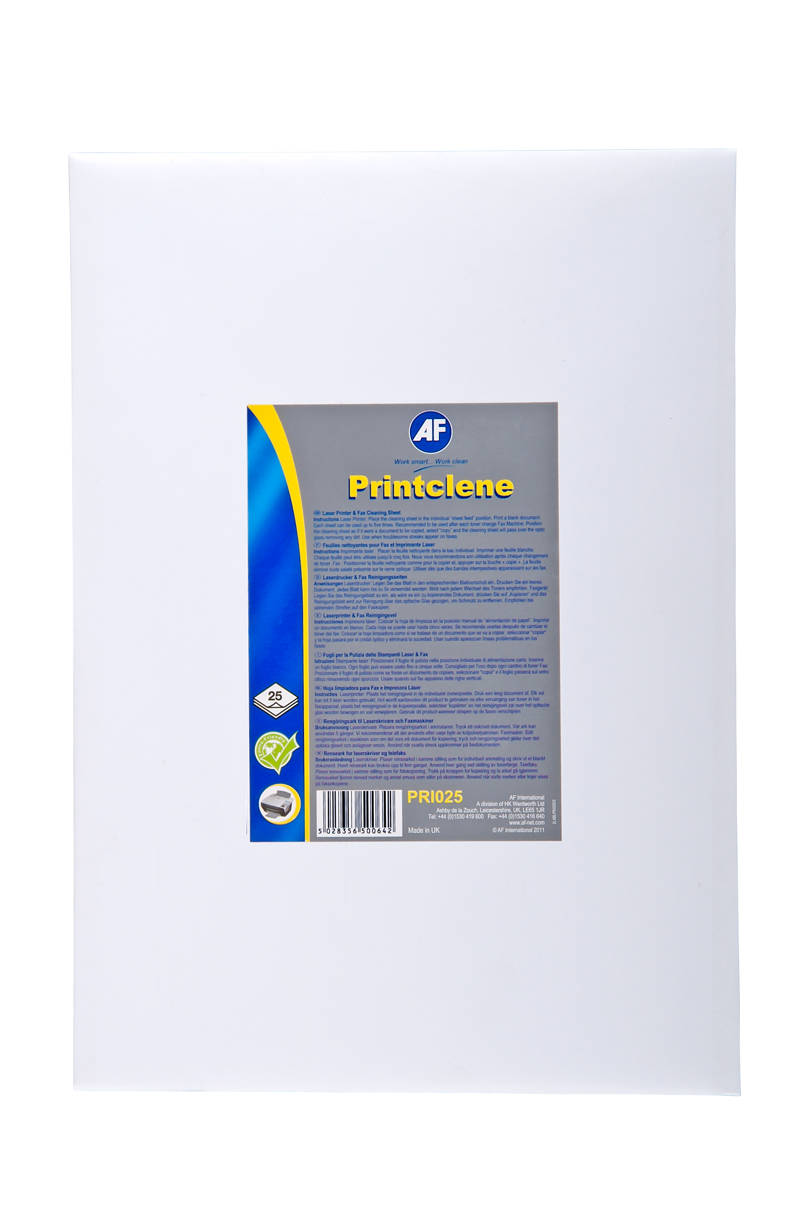 Feuille de nettoyage Printclene
