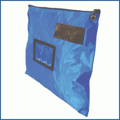 Sacoche à courrier bleue 35x45 cm - AVEC soufflet 5 cm