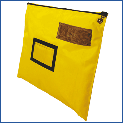 Sacoche à courrier jaune - 35x45 cm - AVEC soufflet 5 cm