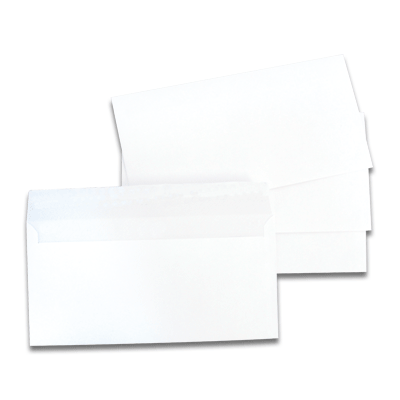 Enveloppes - 110 x 220 mm - avec fenêtre 35 x 100 mm - 80 g/m2