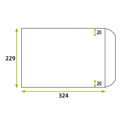 Boite de 250 poch - 229 x 324 mm - sans fenêtre