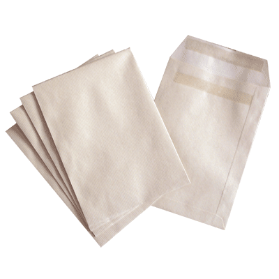 250 pochettes kraft blond 229x324 (C4) 90g/m2 autocollante sans fenêtre